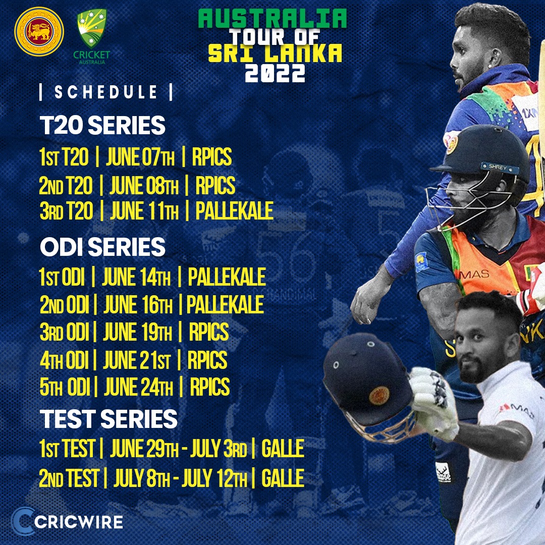Sri Lanka vs Australia series tickets released Book online Cricwire