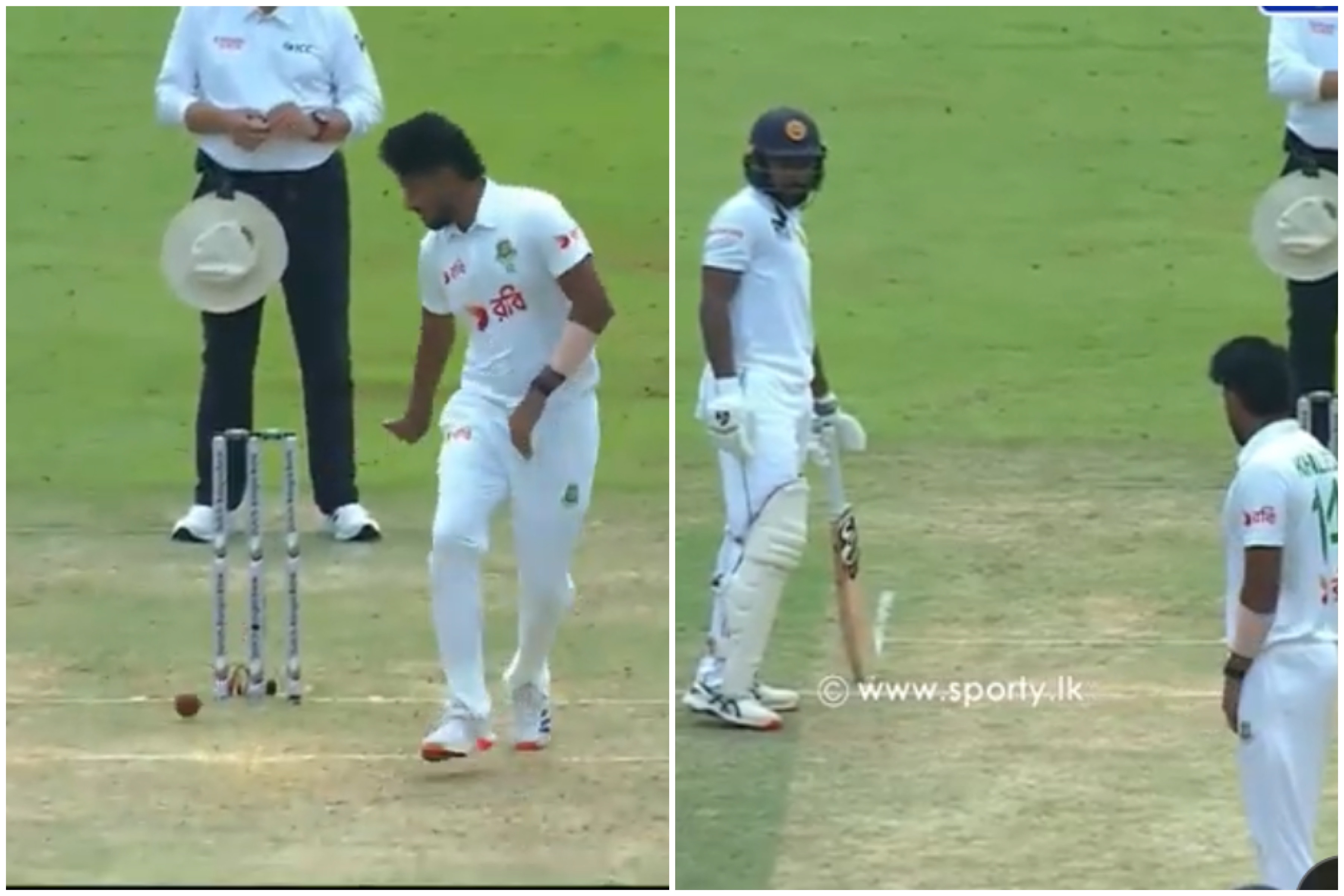 Watch: Bangladesh trying to Mankand Kamindu in the test match and fails
